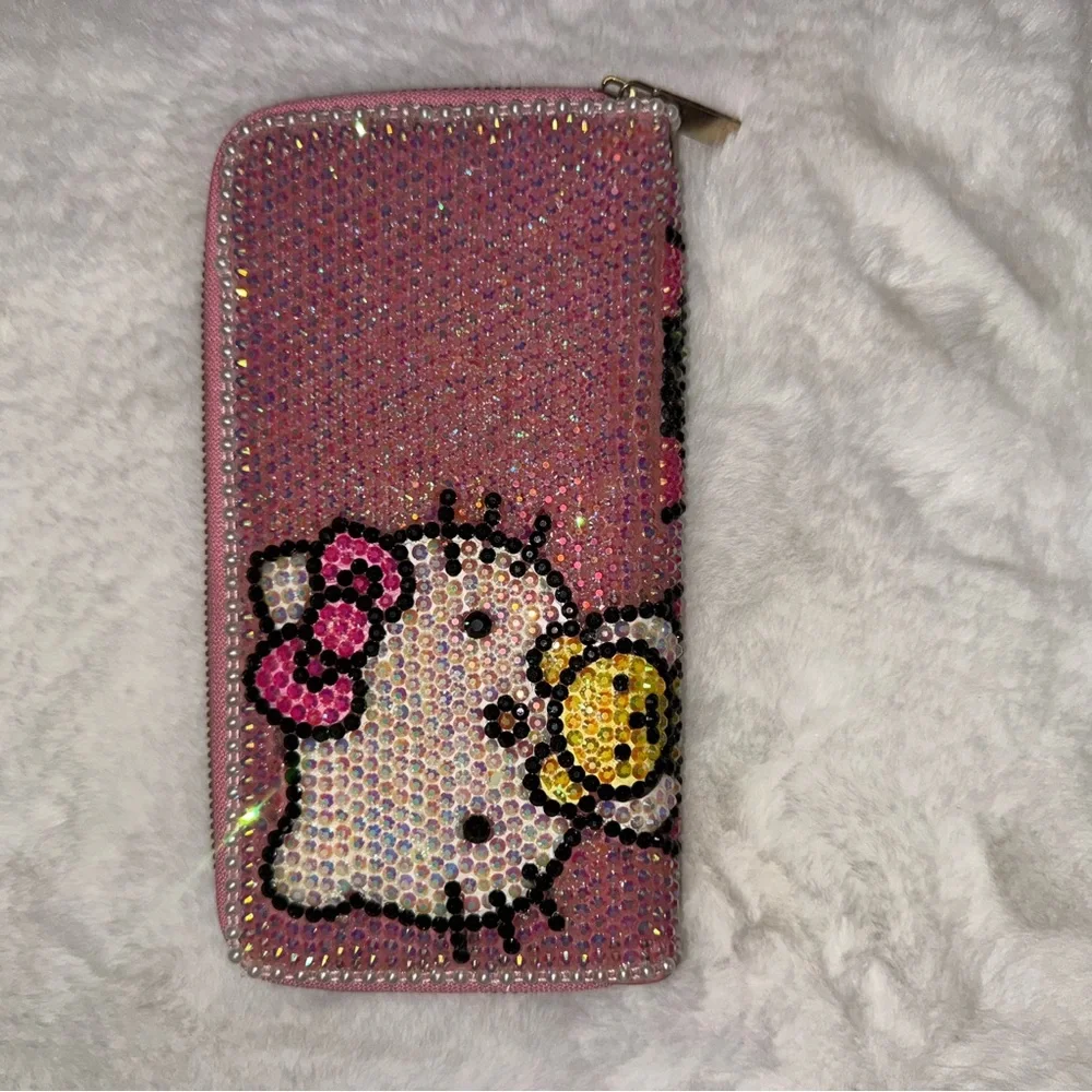 Hello Kitty Pink Rhinestone Key & Card Holder
